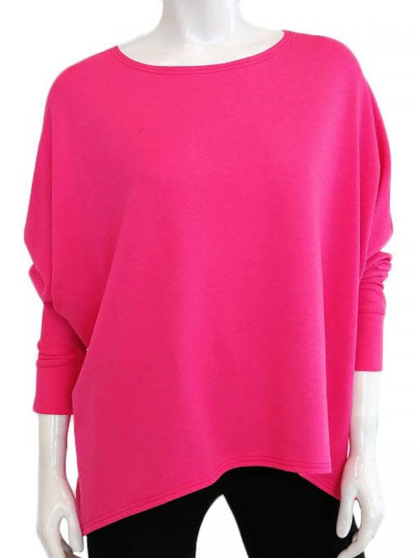 BtT-1010 Gilmour Bamboo French Terry O/S Sweatshirt - Hot Pink