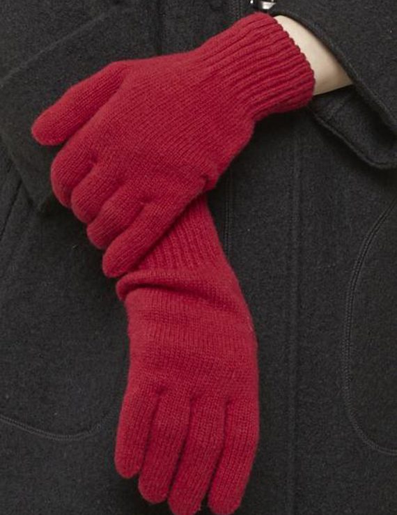 21493 Parkhurst Classic Lambs Wool Gloves Unisex - Red