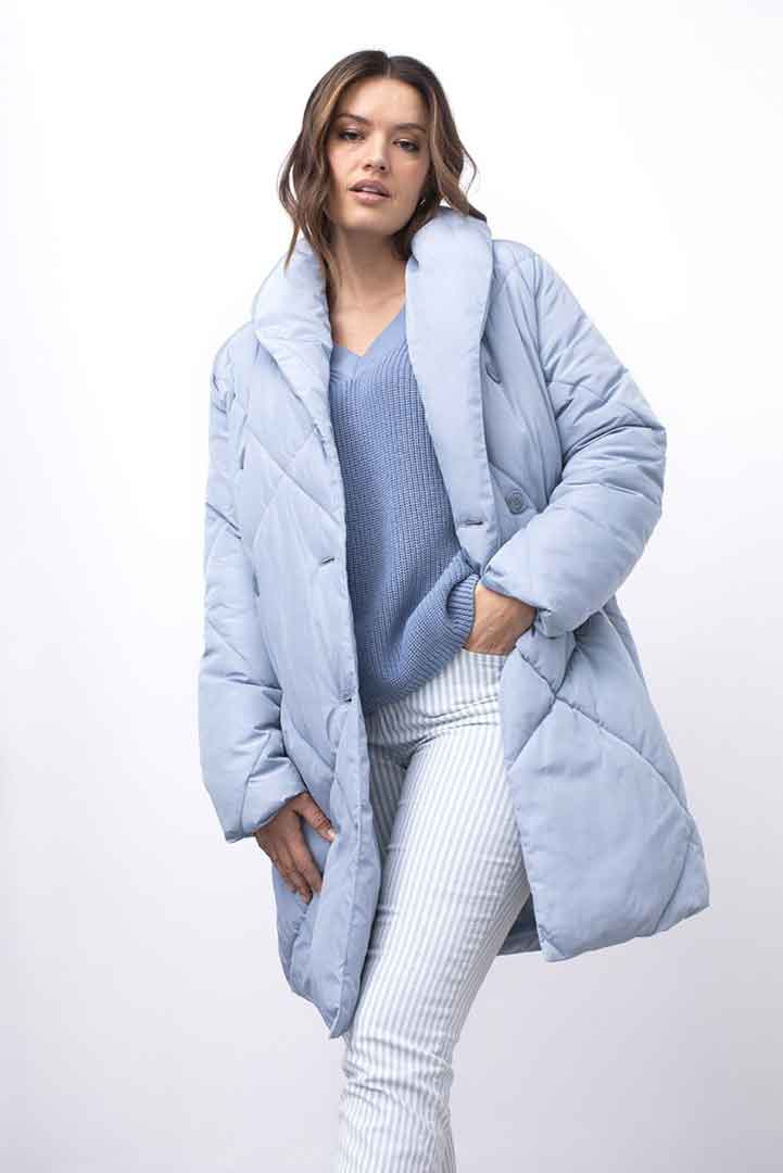 Tribal Quilted Puffer 4707O - Icy Blue