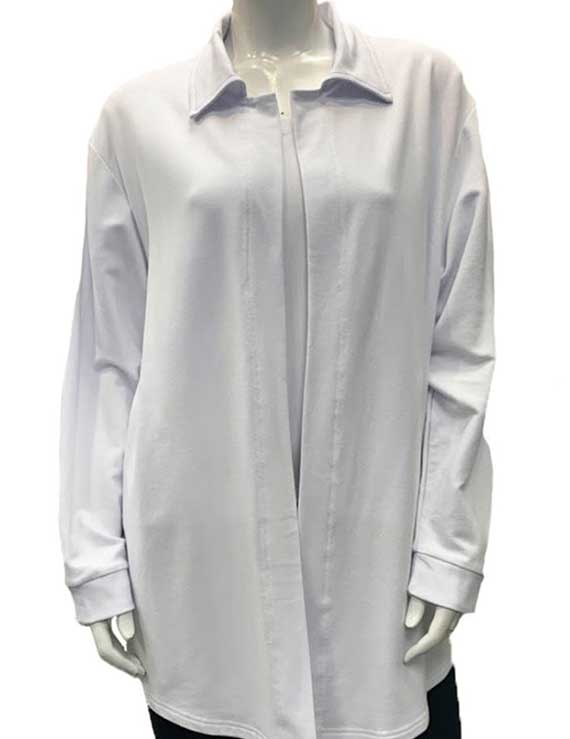 BtT-1099 Gilmour Bamboo French Terry Classic Shirt - White